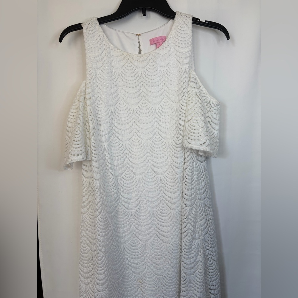 Lilly Pulitzer Somerset lace cold shoulder Dress‎ size medium